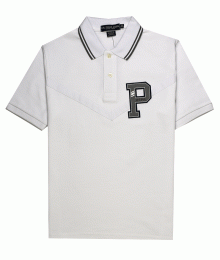 Uspa White With Grey P Crest Polo Shirt